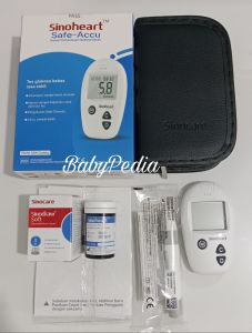 SAFEACCU SINOCARE Alat Cek Gula Darah / Alat Cek Glucose SINOHEART free swab