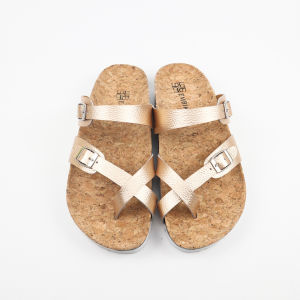 EMBIKU LEATHER - Sandal Birken Wanita - Sandal Kulit Wanita - MONARA QUAIL
