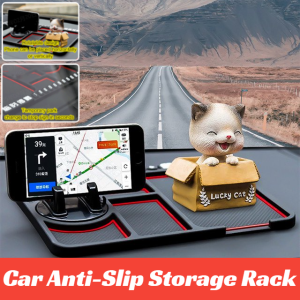 Car Anti-Slip Storage Rack Car Dashboard Anti-slip Mat Multifunctional Silicone Pad Temporary Parking Sign Phone Number Rack Phone Stand 汽车多功能防滑垫