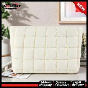 Quilted Makeup Bag Puffy Makeup Organizer Storage Bag with Zipper Cosmetic Organizer Case Solid Color for Women Girls
