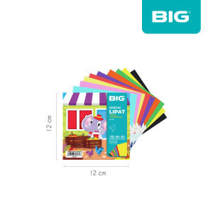 Origami Paper Kertas Lipat Seni BIG 10 Warna 2 Sisi Isi 50 Lembar