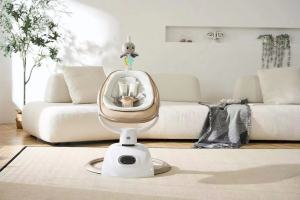 Nôi rung ru ngủ bằng điện tự động 2in1 ngả lưng 3 tư thế nằm 175 độ với 6 kiểu đưa nôi Bluetooth phát nhạc