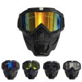 SIDSI Eye Protection Skull Head Motorcycle Head-mounted Mouth Filter Skull Ghost-shape Glasses Chemical Respirator UV Motocross Skulls. 