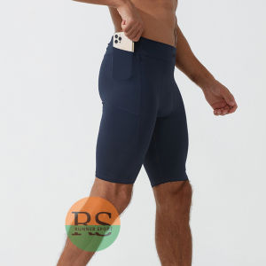 Quần chạy bộ bó cơ nam RS932mềm mịn khô nhanhcó túi đựng điện thoại