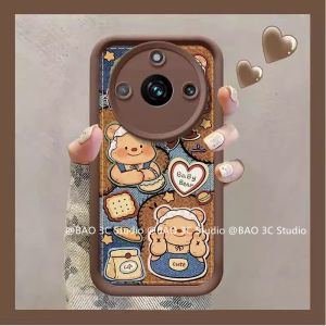 New Casing Honor X9C Smart X9b X9a X7b X7a X9 X7 X5 Plus 4G 5G Ins Cute Cartoon Fashion Biscuit Bear Lambskin Anti-fall Phone Case with Doll and Lanyard 2025