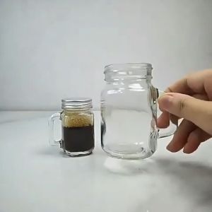 ขวดแก้วกาแฟ 40ml 120ml/แก้วกาแฟมีหูจับและฝาปิด/ แก้วกาแฟ ใส่น้ำ