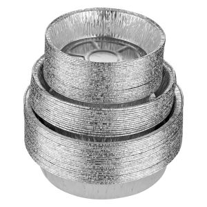 50pcs Oil Proof Aluminum Foil Tin Box Non Stick Steamer Kitchen Tool BBQ Drip Tray Tray Air Fryer Disposable Liner