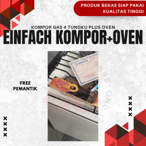 Einfach Kompor Gas + Oven Free Standing Warna Hitam