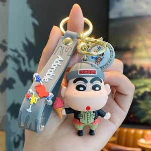 Malaysia Ready Stock✅ Japanese Crayon Shin-Chan Keychain Resin Car Motorcycle Key Pendant Cartoon Key Ring Backpack Charm Keyring