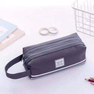THREADJOY Kids Student Storage bag High Capacity Big School Stationery Pen Bag Pencil Case Double layer Pen Case