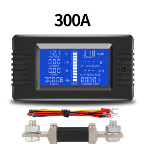 DC 0-200V 300A โวลต์มิเตอร์แอมป์มิเตอร์เครื่องทดสอบแบตเตอรี่ความจุความต้านทานไฟฟ้ามิเตอร์วัดกระแสไฟ Monitor 12V 24V 48V 96V