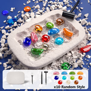 TEMI Archaeological Crystal Gemstone Fossil Kindergarten DIY Excavation Educational Toy