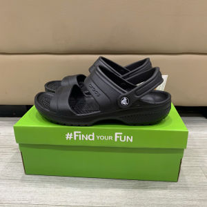 Sandal cross roomy fit đi mưa dành cho nam chuẩn xuất xịn full box đúc liền khối màu đen