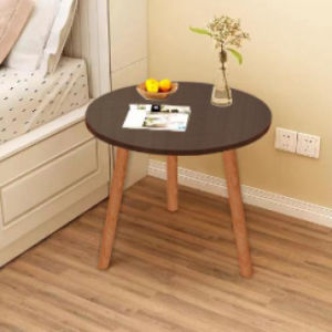 Nordic Small Round Table Wooden Solid Sofa Table Simple Coffee Bedside Side Table White Wood