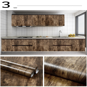 Self-Adhesive Wallpaper Wood Grain PVC Tabletop Renovation Stickers Bedroom Wardrobe Cabinet Waterproof Contact Paper