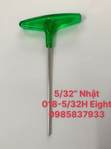 Tay vặn Lục giác 5/32 chữ T 018-5/32H Eight Nhật tại Máy NTT bảo hành dài hạn tháo lắp ốc chìm hệ inch hiệu quả độ bền cao