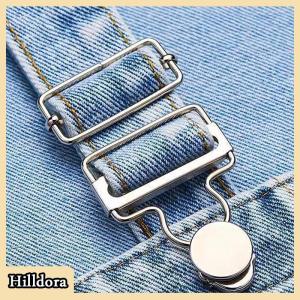 [Hilldora] Dungaree Fasteners Clip Brace Buckles With Jeans Buttons Set For Denims Jackets Home DIY Apparel Sewing Supplies