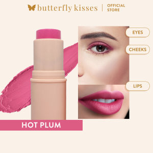 Butterfly Kisses Multi-Use Stick | 3-in-1 Color for Lips Eyes & Cheeks | Silky Satin Finish