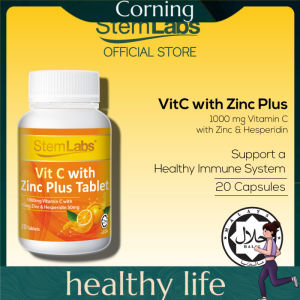 [Jakim Halal] StemLabs Vitamin C 1000mg with Zinc Plus Tablet High Absorption Strength Potency 20s 07/2026