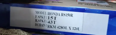 RK-M RKM RS150 RSX RS 150 HEAVY DUTY 428OL X 120L CHAIN KIT SPROCKET SET O RING RANTAI SPOKET DEPAN BELAKANG 428