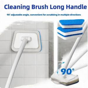 Bathroom Bathtub Brush Bathroom Wall Brush Multifunctional Long Handle Removable Sponge Brush Tile Bathtub Brushes Toilet Floor Brush Household Cleaning Tools