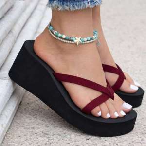 [Free Shipping] Global WomenS Slippers 2026 New Style WomenS Height-Increasing Wedge Heel Sandals