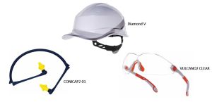 DELTA PLUS PPE KIT: SAFETY GLASSES HELMET