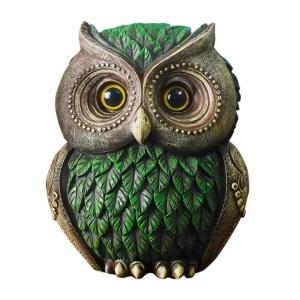 Owl Figurine Home Decors Accents Cute Small Animal Sculptures Vintage Owl Figurines for Bookshelfs BedroomLiving Room