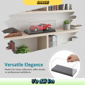 SHNGki 1:64 mô hình xe hiển thị hộp Acrylic trong suốt cứng bảo vệ trường hợp chống bụi lưu trữ container cho thu kệ