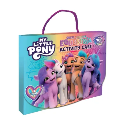 My Little Pony Rainbow Activity Case Gift Set with 4 Fun Colouring & Activity Books and 4 Sticker Sheets for Kids