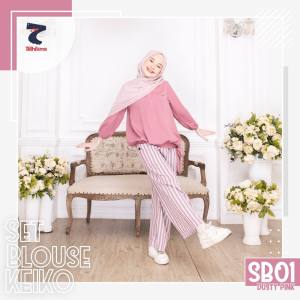 Setelan Anak Perempuan dan Remaja Baju Anak Tanggung Set Blouse Keiko Usia 5-16 th Bilhikma
