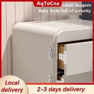 [COD] AqToCna Ship within 24 hours 5pcs Baby Safety Locks Anti-opening Cabinet Open Cabinet Safety Lock Anti-clip Hand Door Lock Fixing Clips Refrigerator Lock