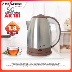 Advance Teko Listrik 1.8 Liter AK-181 1.8liter Kettle Elektrik  hemat listrik Teko Listrik advance 18L / Kettel Elektrik Ak181 Pemanas Air ketel Kattle