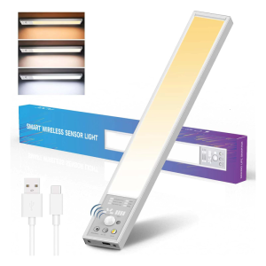 Motion Sensor LED Night Light Rechargeable Magnetic Mounting Perfect for Bedroom Hallway Aluminum Alloy PC ABS Materials