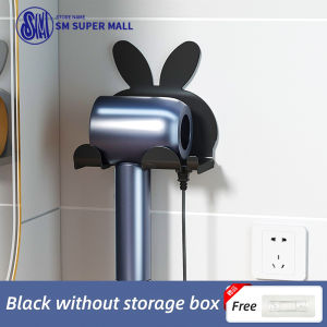 【Creative】Hair Dryer Bracket Bathroom Punch-free Organizer Makeup Product Placement Rack Hair Dryer Holder Wall-mounted Storage Shelf