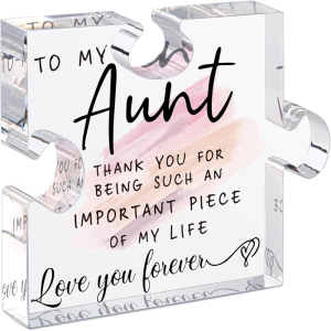 Engraved Acrylic Block Puzzle Piece Desk Display Ornament for Mom Grandma Wife on Mothers Day Gift