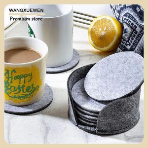 [COD] 10 cái bộ tròn cảm thấy đế lót ly bàn ăn bảo vệ đế lót ly chịu nhiệt cà phê trà nóng uống cốc placemats