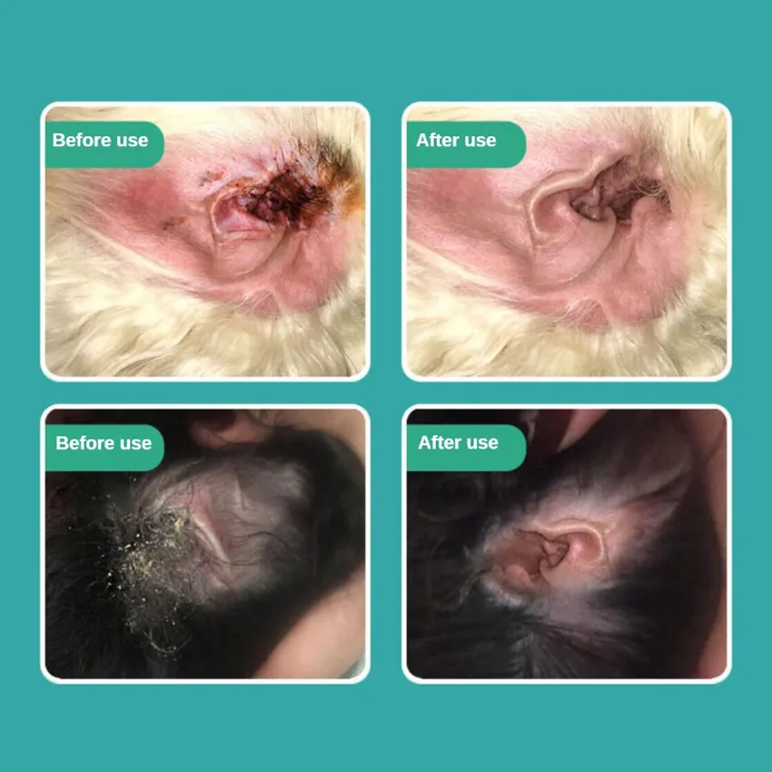 BUNDLE) Borammy Ear Drops Cat Dog Mites Odor Removal Ear Drops