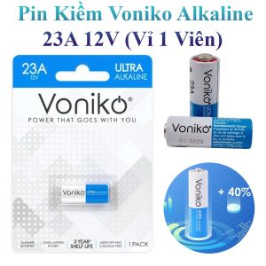Pin Kiềm Voniko Alkaline 23A 12V Cao Cấp (Vỉ 1 Viên)