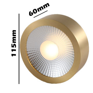 Nordic Gold Downlight 10W Surface Mounted Ceiling Lamp LED Bedroom Background Living Room Light