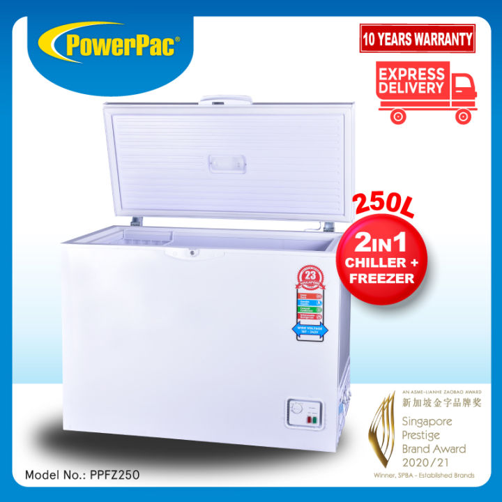 PowerPac Chest Freezer 250L CFC Free, Chiller & Freezer (PPFZ250