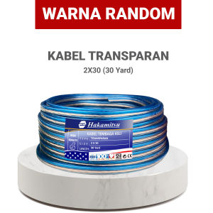 Kabel listrik transparan/kabel audio/super promo 2x302x502x802x120 30Yard/30Meter