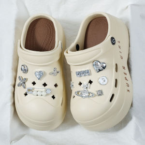 Cute Cartoon Thick-Soled EVA Clogs For Women 2025 New Summer Outdoor Height-Increasing Beach Slippers