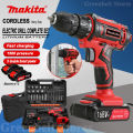 Japan Makita Original Electric Impact Drill 48V 88V 108V 168V Cordless Hand Drill Power Tools Hammer Drill Drill Double-Speed Cordless Drill 2 Li-Ion Battery Multifunctional Electric Drill Screwdriver with LED Light Accessory Set On Sale Greenbelt stores. 