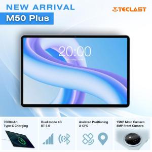 TECLAST M50 Plus Tablet 10.1 นิ้ว | 120Hz Display | MediaTek Helio G85 | 6GB+10GB RAM | 128GB ROM | Dual SIM | 7000mAh | 4G & 5G Connectivity | Android 14 | 1 Year Warranty