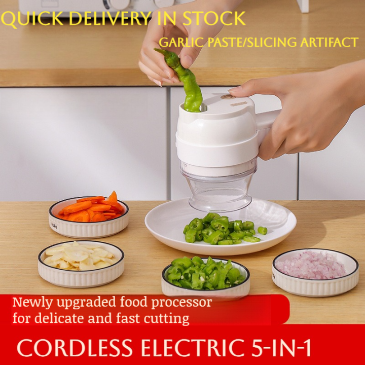Home use cordless electric vegetable cutter Lazada