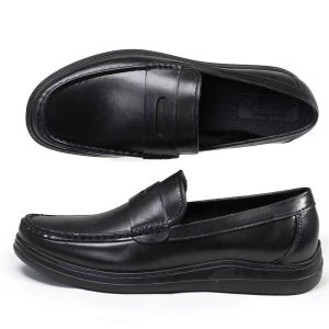 New Mens Black Rubber Shoes Korean Style Student Non-Slip Lightweight Work Shoes with Waterproof Sole Comfortable Wear for All Seasons Office Footwear 0105523