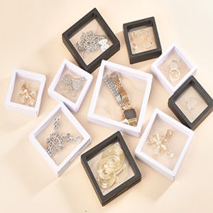 🔥Orfila 3D Transparent Jewellry Packaging Box PE Film Jewelry Display Box Ring Bracelet Case Organizer Pengiriman cepat COD