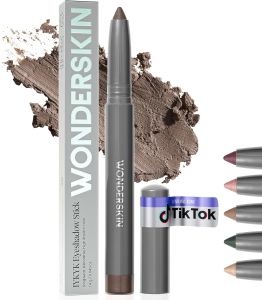 Wonderskin IYKYK Eyeshadow Stick - Longwear Eye Shadow Sticks Budge-Proof and Waterproof Shimmer Eyeshadow Stick with Built-in Sharpener (Ash)