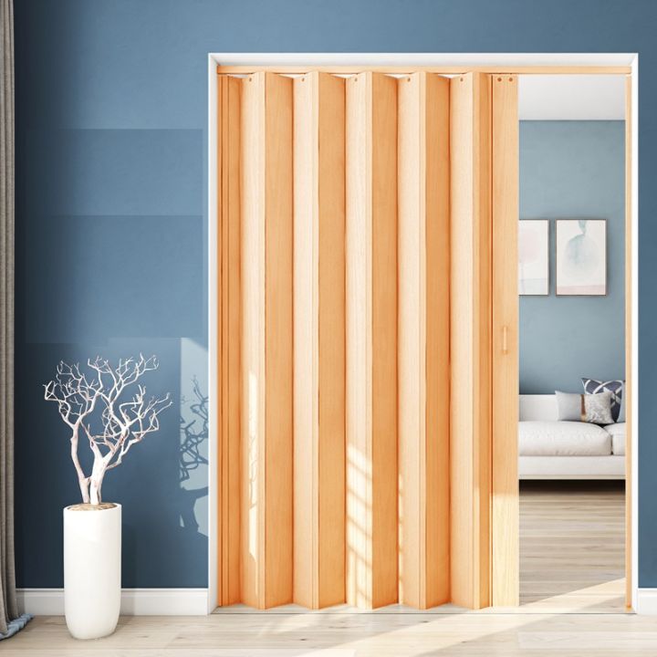 [COD ]Sliding door PVC folding door indoor household partition rail